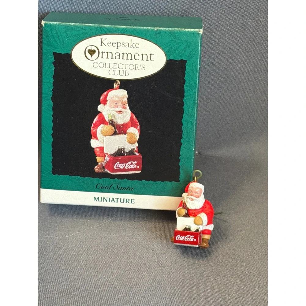 Hallmark Keepsake Ornament Cool Santa Coca-Cola Miniature Collector's Club Box
